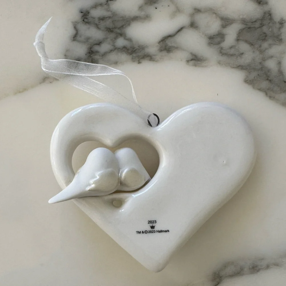 NIB 2023 Our First Christmas Together Love Birds Ornament Hallmark Porcelain
